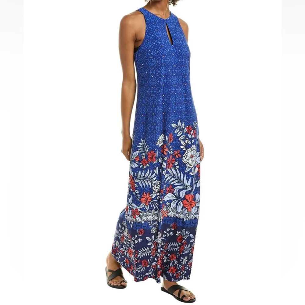 Tommy Bahama Geo Garden Sleeveless Maxi Dress Womens Small